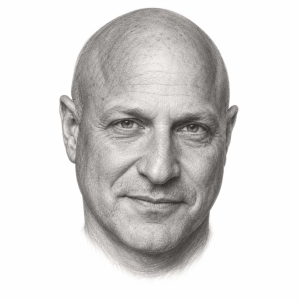 Pencil portrait of Tom Colicchio