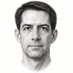 AI-generated pencil portrait of Tom Cotton