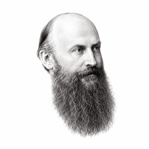 AI-assisted head-only pencil portrait of William Hechler