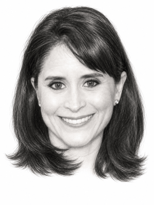 Head-only graphite portrait of Yael Lerman