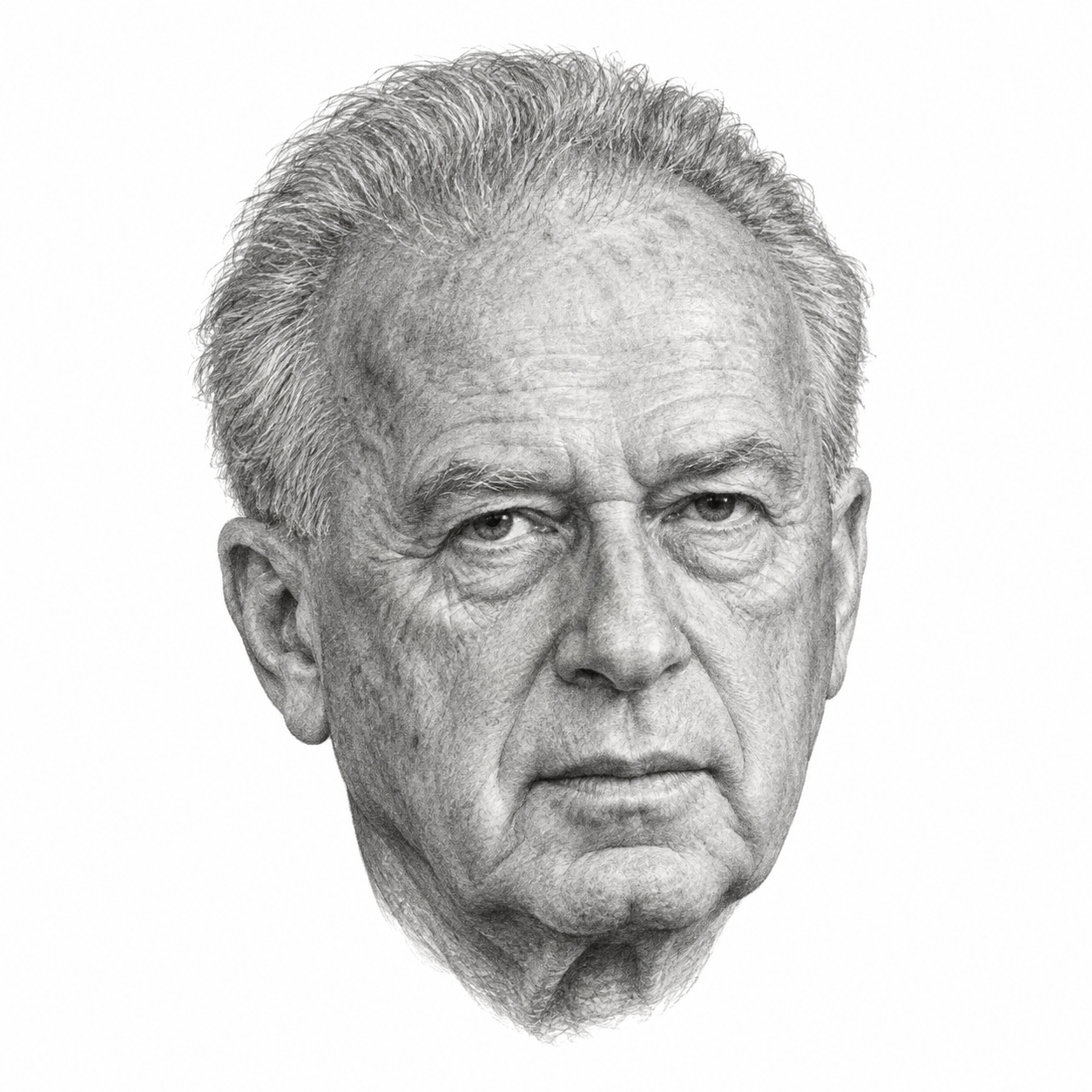 Pencil portrait of Yitzhak Rabin