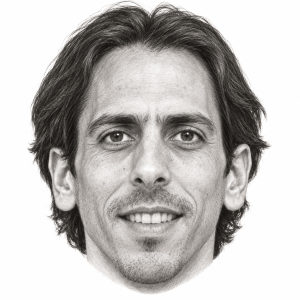 AI-generated graphite portrait of Yossi Benayoun